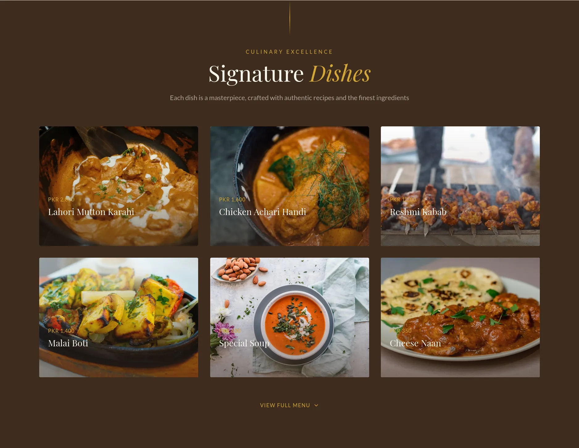 Des Pardes Full Menu Catalog