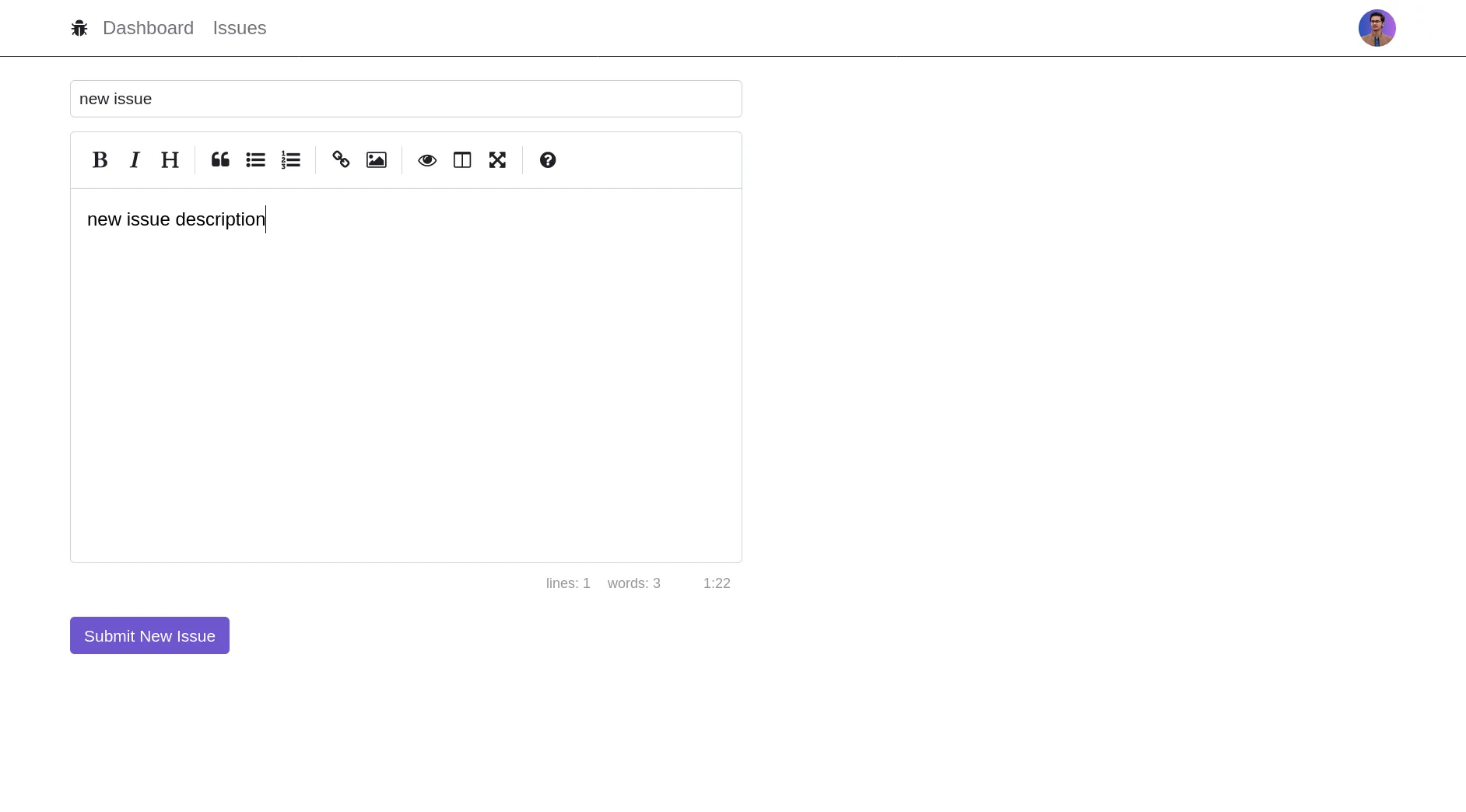 Issue Tracker Mobile Responsive Layout
