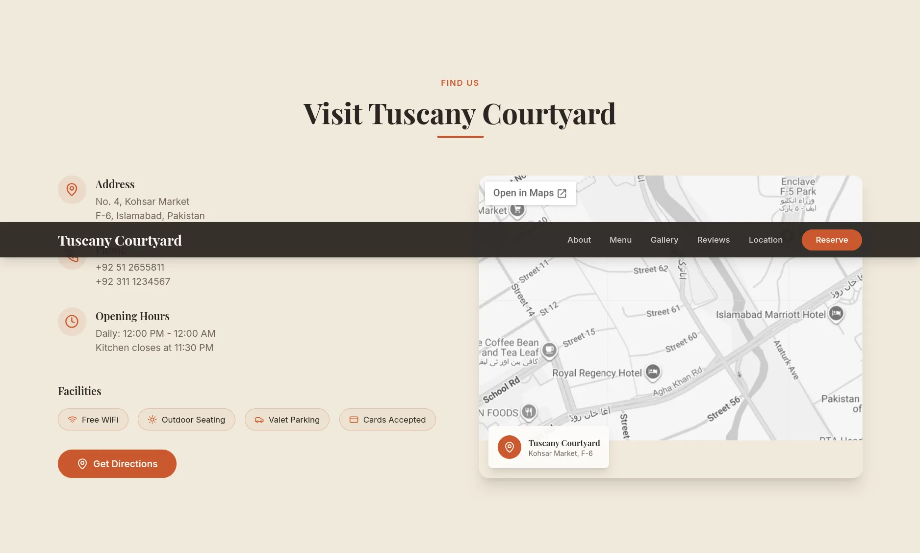 Tuscany Courtyard Mobile Experience